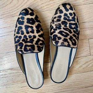 Michael Kors Natasha Leopard Calf Hair Slide